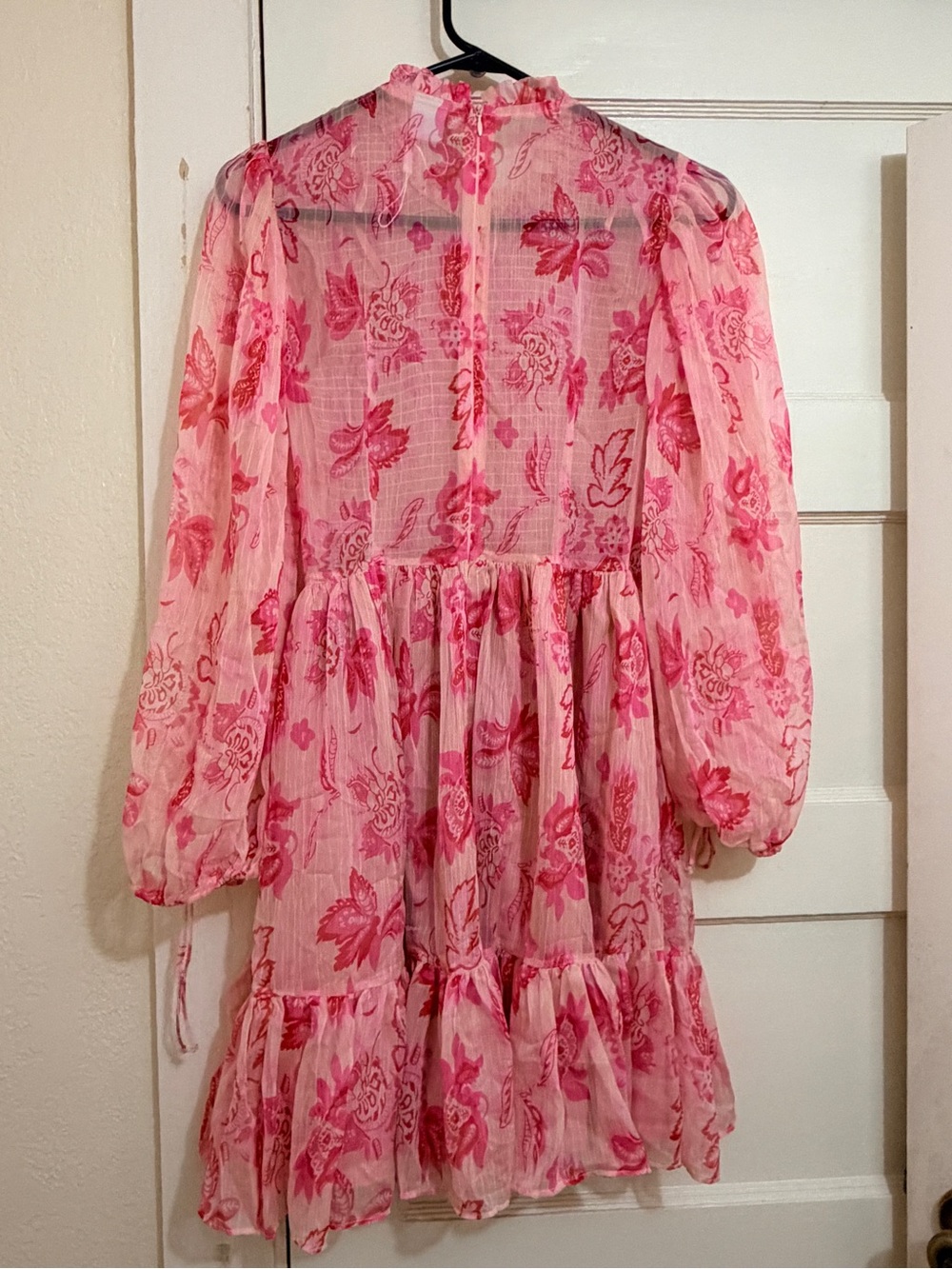 Selfie Leslie Pink Floral Tiered Mini Dress